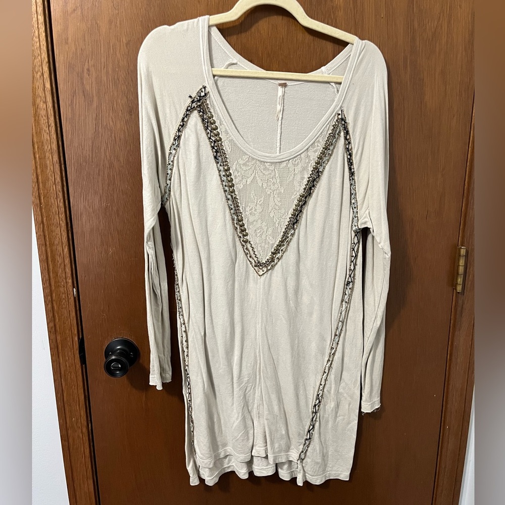 Free People Embellished Sweatshirt
